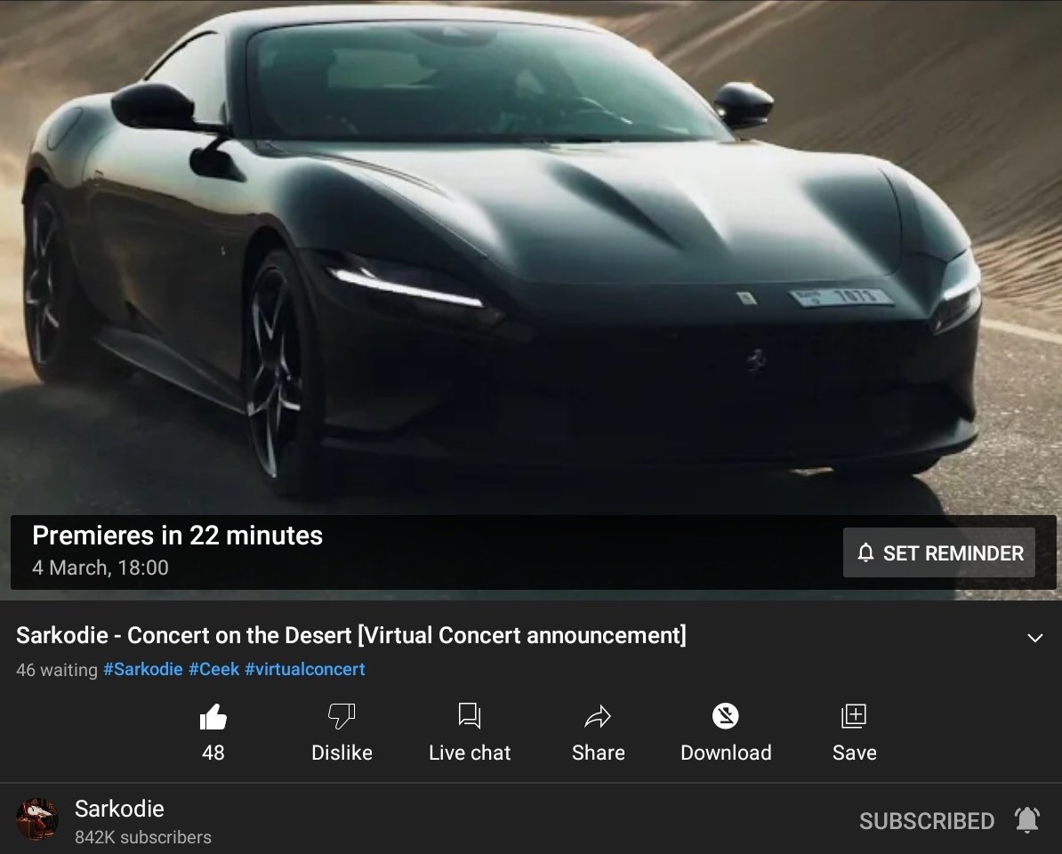 watezGH's tweet photo. Sarkodie set to announce a Virtual concert on the Dubai desert
#CeekSark π₯π₯ https://t.co/PUyyq8c8DQ