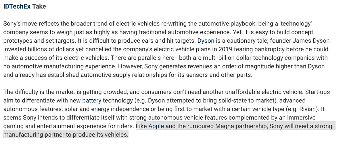 lukegear7's tweet photo. As I wrote to @IDTechEx   subscribers in January, ‘Sony Mobility Inc’ was a surprise, and a monumental task needing a solid manufacturing partner. With today’s Honda announcement, it’s looking clearer, and a definite step in the right direction 

https://t.co/u4nZhdSz46

#EV https://t.co/et3vAiC3g3