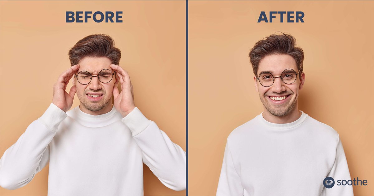 Before and after a Soothe massage.

#HowDoYouSoothe