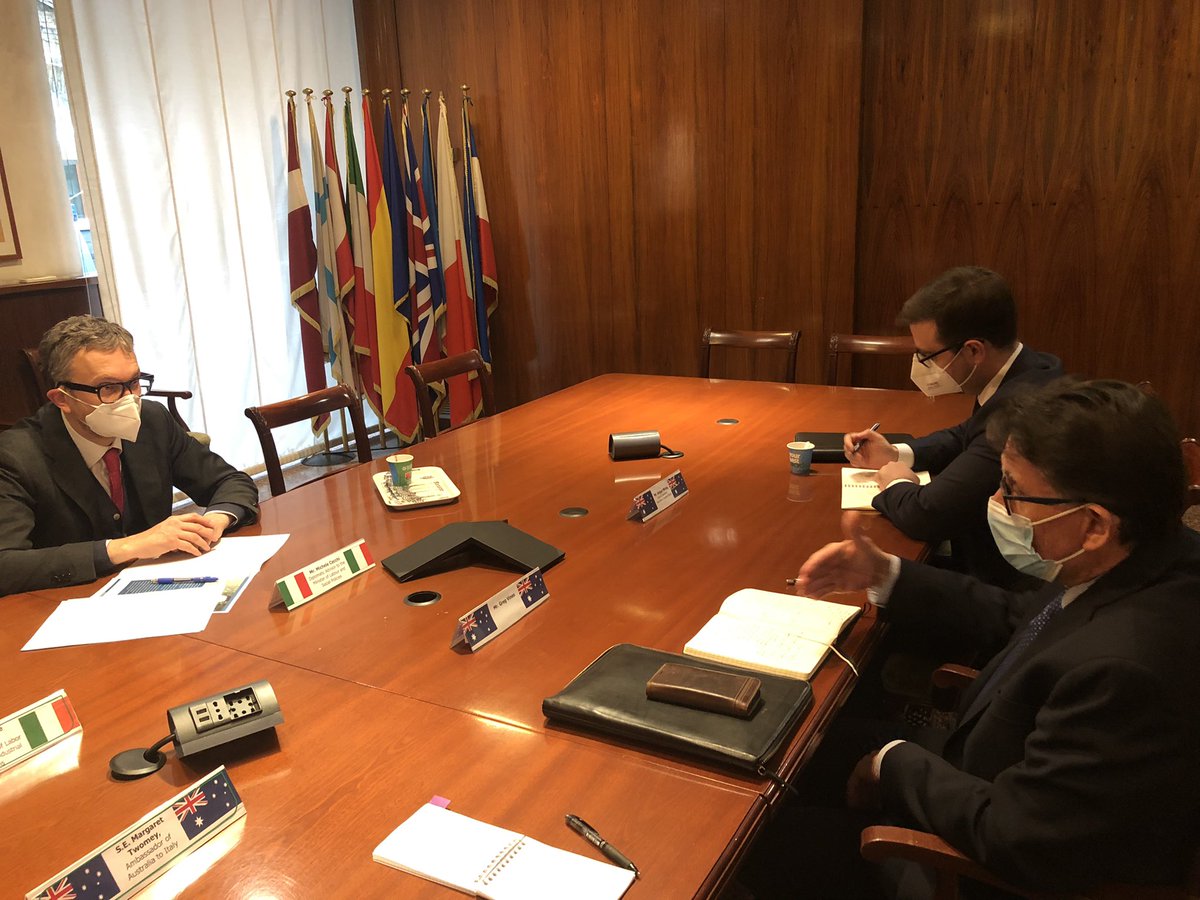 A great day’s labour with <a href="/_GregVines/">Greg Vines</a>, 🇦🇺’s candidate for D-G <a href="/ilo/">International Labour Organization</a>. 🙏 for the stimulating discussion <a href="/ItalyMFA_int/">Italy MFA</a> <a href="/MinLavoro/">Ministero Lavoro</a> &amp; <a href="/CislNazionale/">CISL Nazionale</a> <a href="/cgilnazionale/">CGIL Nazionale</a> <a href="/UILofficial/">Uil Nazionale</a>!