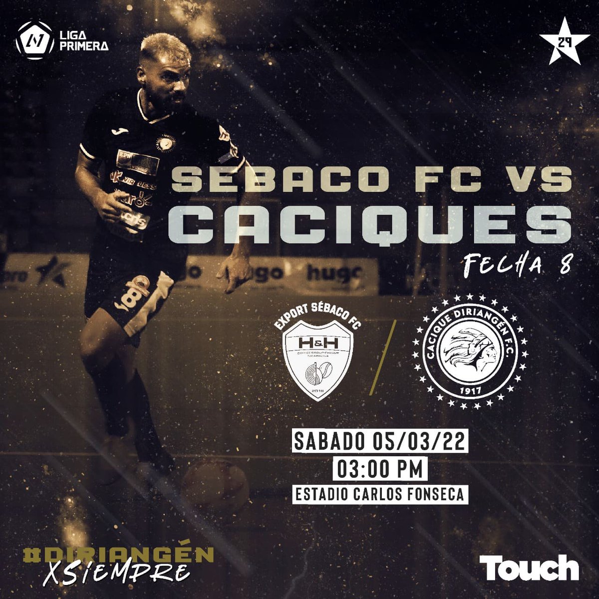 Diriangen_FC's tweet photo. ➡️ ¡Próximo partido! | #SébacoDiriangén 🧅🏹
✅ Presentado por #TOUCHGaming
🆚 HyH Export Sébaco
🏟️ Carlos Fonseca
⏰ 3:00 PM
📅 Sábado 05
¡VAAAAMOS EQUIPO! 💪
#DiriangénXSiempre 🤍🖤 https://t.co/hbsx7M5Esg