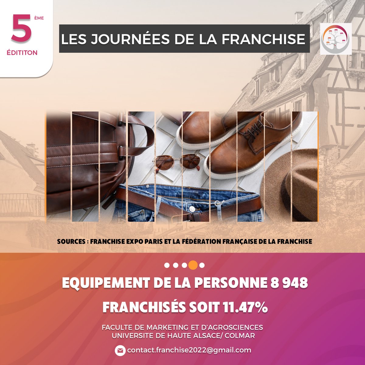 Le top 3 des secteurs en franchise ! D’autres secteurs sont en expansion et des opportunités sont à saisir.  N’hésitez pas à poser toutes vos questions le 04 avril au CREF, rue des jardins à Colmar.

#franchise #tourisme #alsace #journéesdelafranchise #colmar #entreprendre