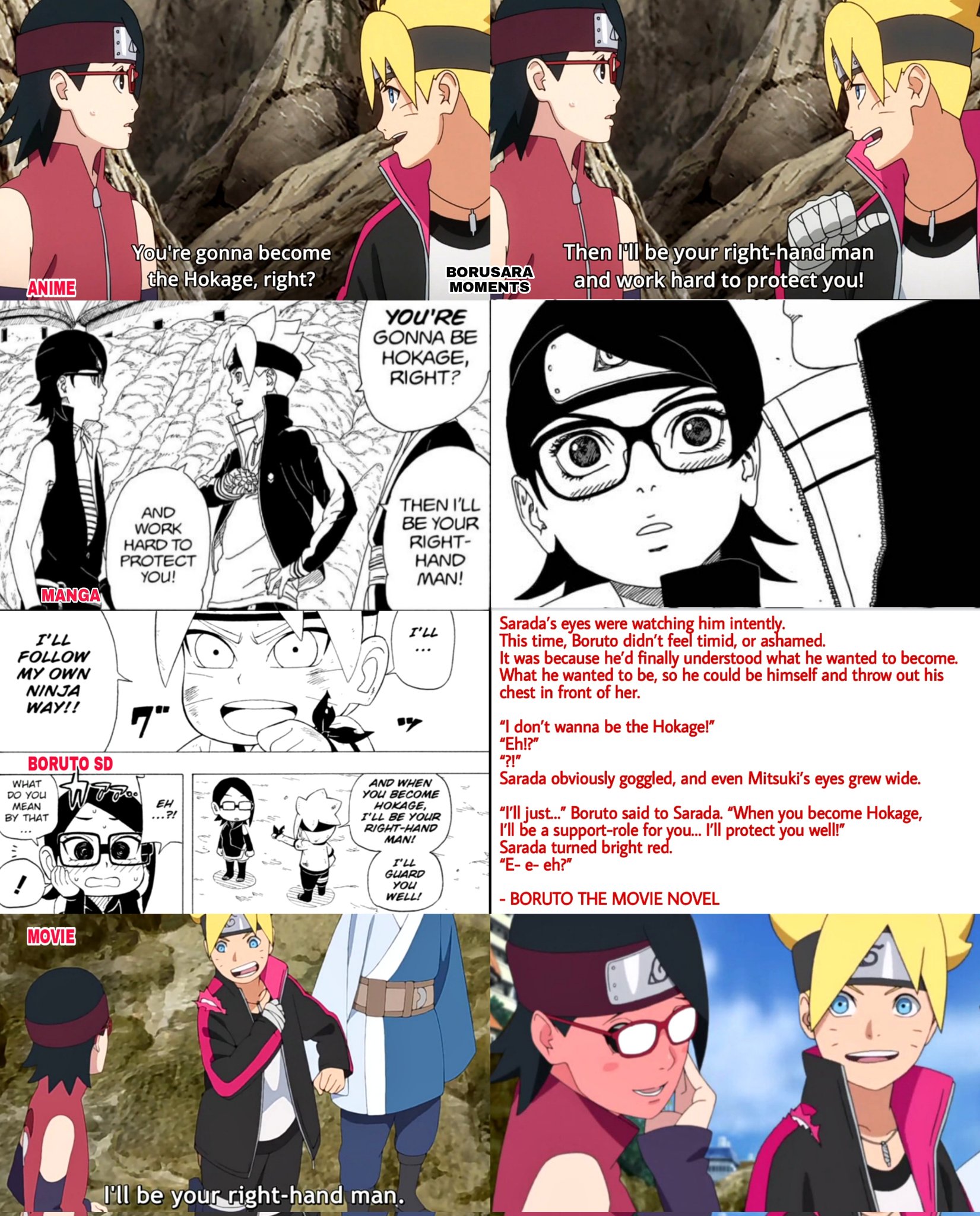 Boruto × Sarada - ❝The romantic movie that Naruto and