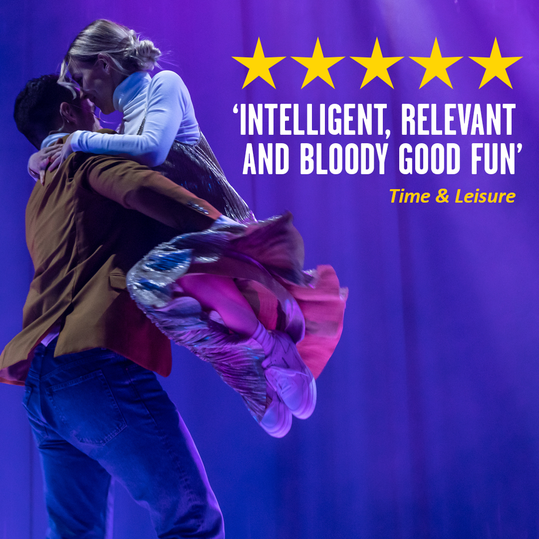 Rosetheatre's tweet photo. ⭐⭐⭐⭐ Hot off the press!

'Intelligent, relevant and bloody good fun' - @timeandleisure 

We'll let the reviews speak for themselves!

Tickets available from £15
https://t.co/QmX6eInCnp https://t.co/dhTwcECKOj