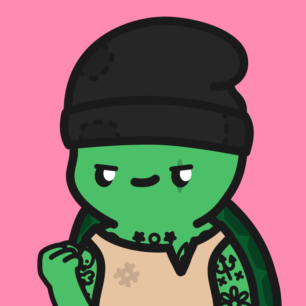 TurtleTownNFT's tweet photo. This is one tough looking turtle... We're super stoked to be your first NFT @onwardwanna!🐢

We’re huge fans of @euphoriaHBO, so we made you this special Ashtray Turtle!🥊

@Onward_DJW https://t.co/1096bi7qf2