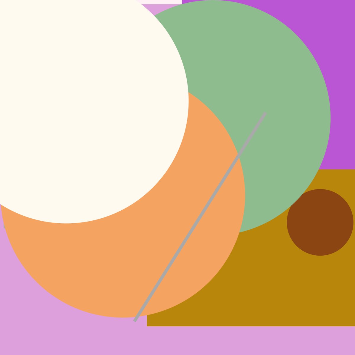 MAbstractions's tweet photo. "ddldmsdsfd" contains 5 rectangles, 4 circles, 1 line, and has a Plum background. It boasts a spunk rating of 6.99 &amp; a kick rating of 90.83. Modern Abstractions #3514. #NFTs #nftart #ModernAbstractions https://t.co/yrEhLJjDMT