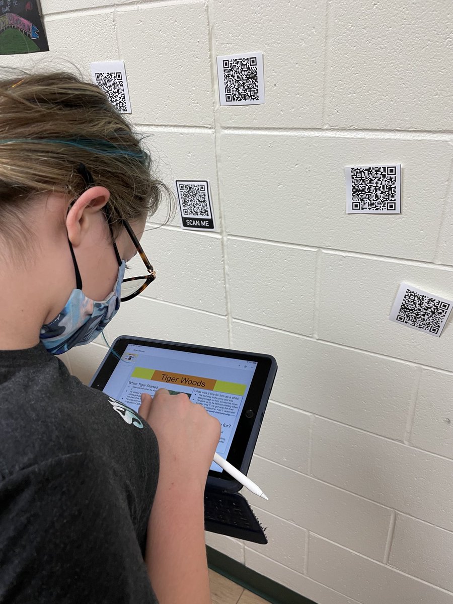 msjanack's tweet photo. #BlackHistoryMonth wrap up in #5thgrade ⁦@Shorecrest⁩ Students studied a Black person’s accomplishments, created Google slides and a QR code to share. We even cited sources! QR code Scavenger Hunt before spring break! #Keep’EmBusy! https://t.co/J87r2ccXdS