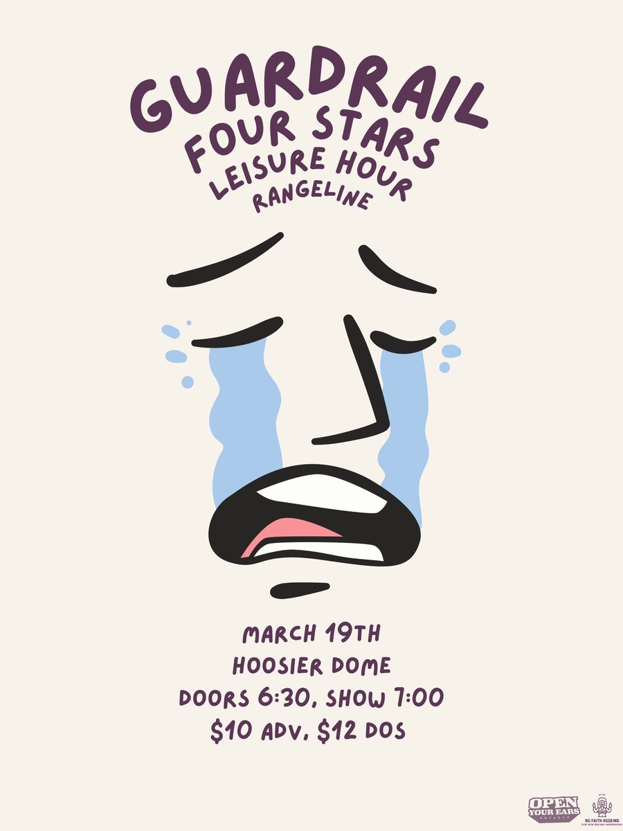 SHOW ANNOUNCEMENT:

Guardrail will be doing a headliner at the Hoosier Dome in Indianapolis, with guests Four Stars, Leisure Hour, and Rangeline. Tickets are in bio. Huge thanks to <a href="/SharkMouthShows/">SharkMouth</a> for helping us get this together!
