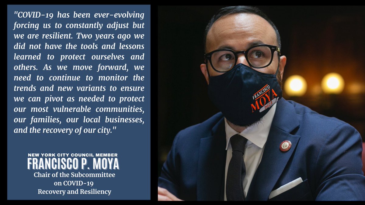 FranciscoMoyaNY's tweet photo. My statement regarding @NYCMayor Adams' announcement on the suspension of the #KeytoNYC program and the removal of indoor #MaskMandates in city public schools for K-12 students.
#IndoorDining #NYCVaccination #NYCSchools https://t.co/ioBYh43190