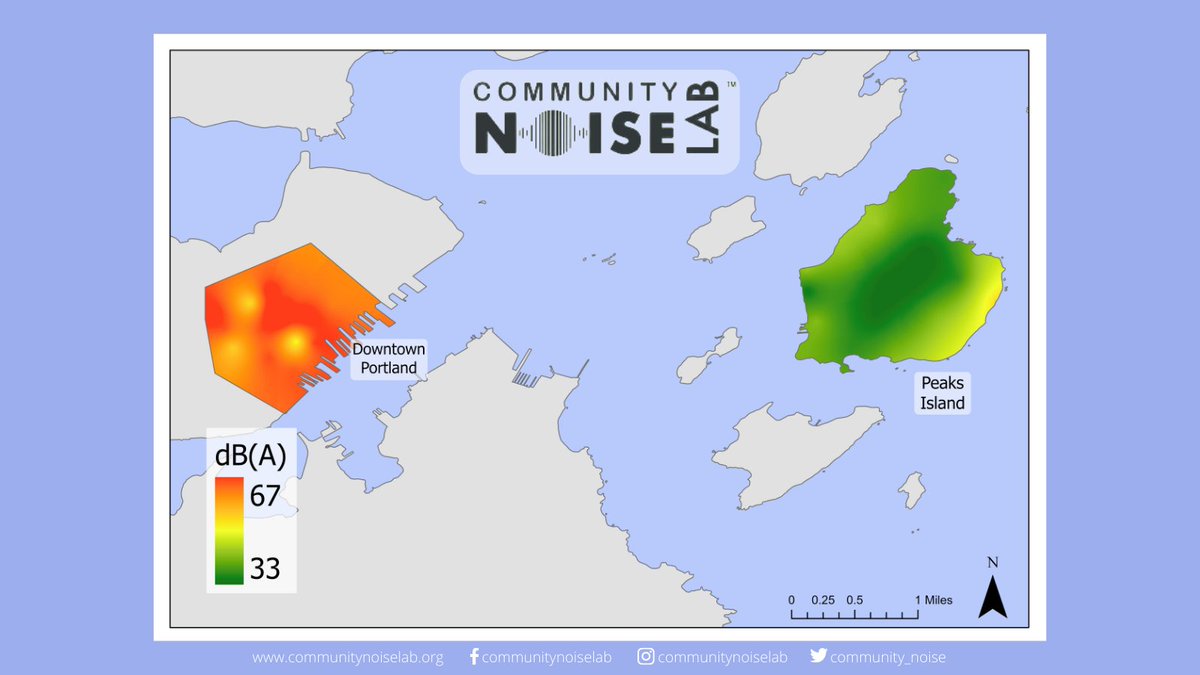 Community Noise Lab (@community_noise) on Twitter photo Peaks Island <a href="/CityPortland/">City of Portland, Maine</a> <a href="/PressHerald/">Portland Press Herald</a> Maine is home to 900 residents and is a major tourist destination in the summer, swelling to 5000 daily visitors. The CNL <a href="/BrownUniversity/">Brown University</a> mapped nighttime dB(A) in the winter and will return in the summer to see how the soundscape changes. Peaks Island <a href="/CityPortland/">City of Portland, Maine</a> <a href="/PressHerald/">Portland Press Herald</a> Maine is home to 900 residents and is a major tourist destination in the summer, swelling to 5000 daily visitors. The CNL <a href="/BrownUniversity/">Brown University</a> mapped nighttime dB(A) in the winter and will return in the summer to see how the soundscape changes.