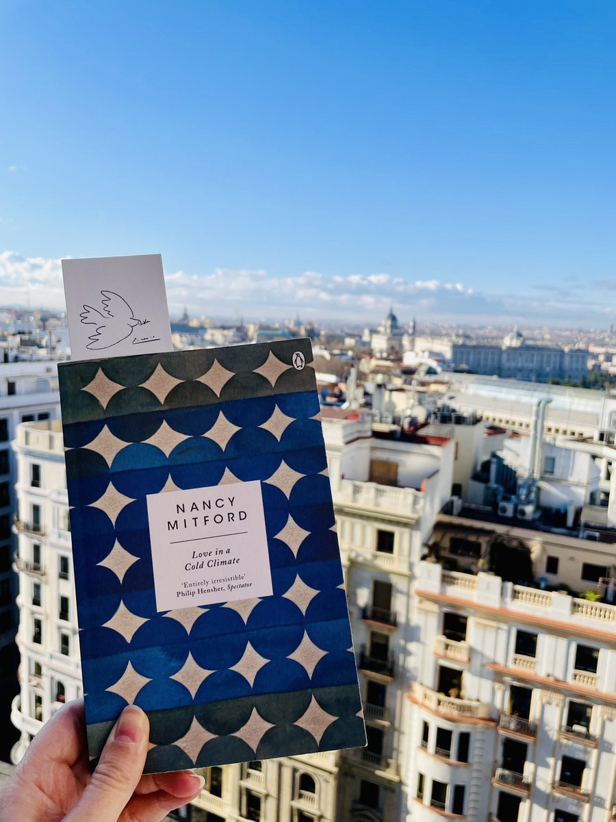 mptonnesen's tweet photo. The day the power of love overrules the love of power, the world will know #peace. #Gandhi
🕊
New month, new book. I brought #LoveinaColdClimate on my #travels to #Madrid. The title seemed apt, as did my bookmark.
I wish you a peaceful weekend. 
🕊
#makelovenotwar 
#BookTwitter https://t.co/kXrMWe1Fzd