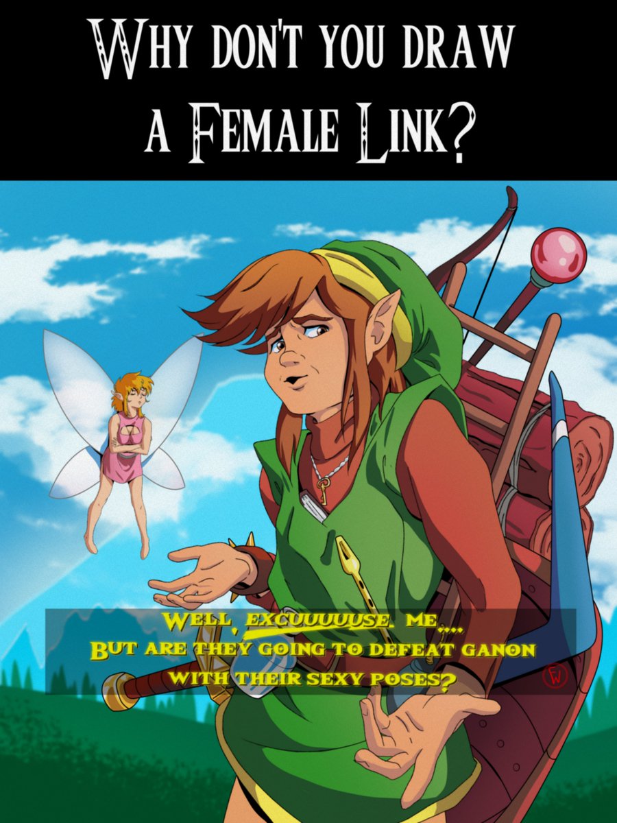 fritzwilliedraw's tweet photo. Was asked to join a trend amongst twitter artists... Well, excuuuuse mee....
#リンゼル #Zelda #Link #ゼルダの伝説 #BOTW #femalelink #linka #linkle #fanartfriday #Nintendo #LegendOfZelda #BreathoftheWild2 #zelda36th https://t.co/UDCKLV8H0W