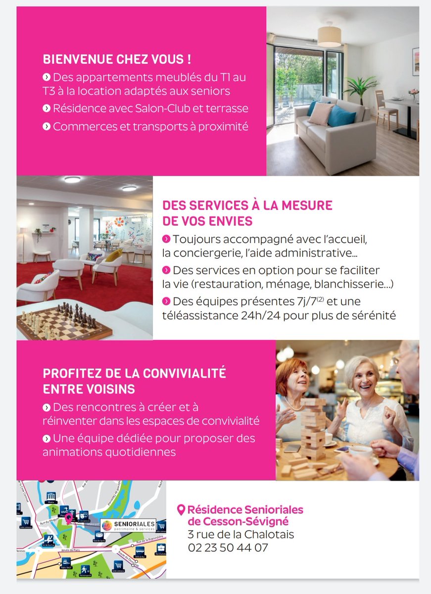 📣 Portes ouvertes dans notre belle résidence de Cesson-Sevigne du 6 au 9 Avril ! 🎉
Inscriptions et renseignements ici : senioriales.com/louer/bretagne…
#cessonsevigné #rennes #bretagne #senior #senioriales
instagram.com/p/CasOHNNINI9/…
