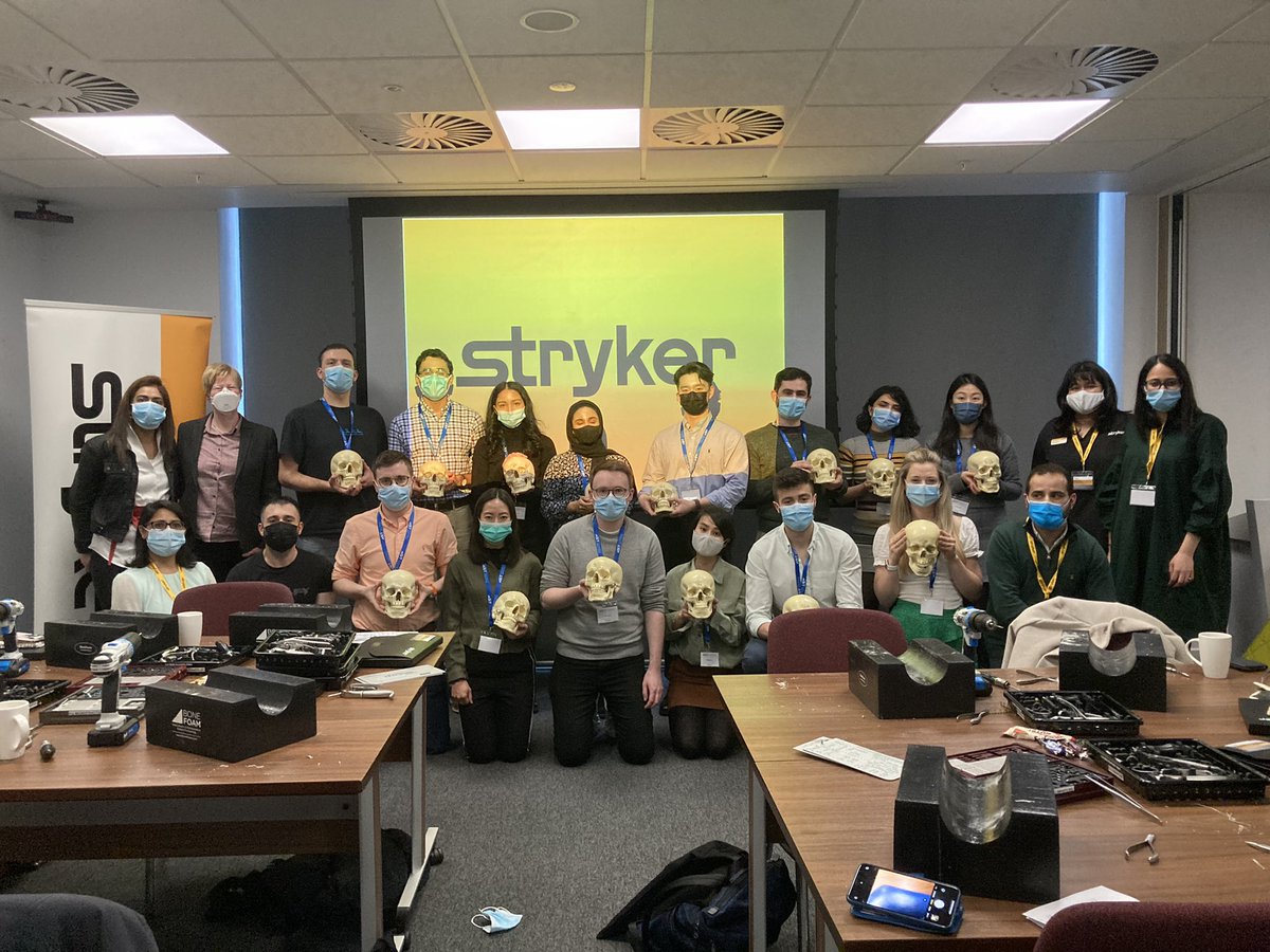 RadhikaDua12's tweet photo. And that’s a wrap for #omfs #facialtrauma course at #asit2022 #SurgicalTrainingEvolution @ASiTofficial @DrManjitDhillon @KathyFanSurgeon @BAOMSOfficial @UKSWiMS @FitOmfs @jtg_baoms thank you to #strykercmf @StrykerComm for great kit! https://t.co/JM38wXYztv