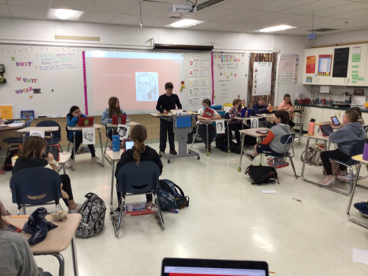 MrsBocian's tweet photo. Students participated in a debate for or against independence from Britain. They did such an amazing job! #d107 #todeclareindependenceornot https://t.co/KbAVMvmn4k