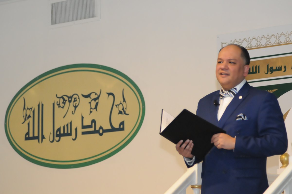 TheFinalCall's tweet image. Final Call photographer Haroon Rajaee captured @AbelMuhammad leading Friday's prayer service during #SD2022 weekend in which many attended and watched online at noi.org/jumuah
