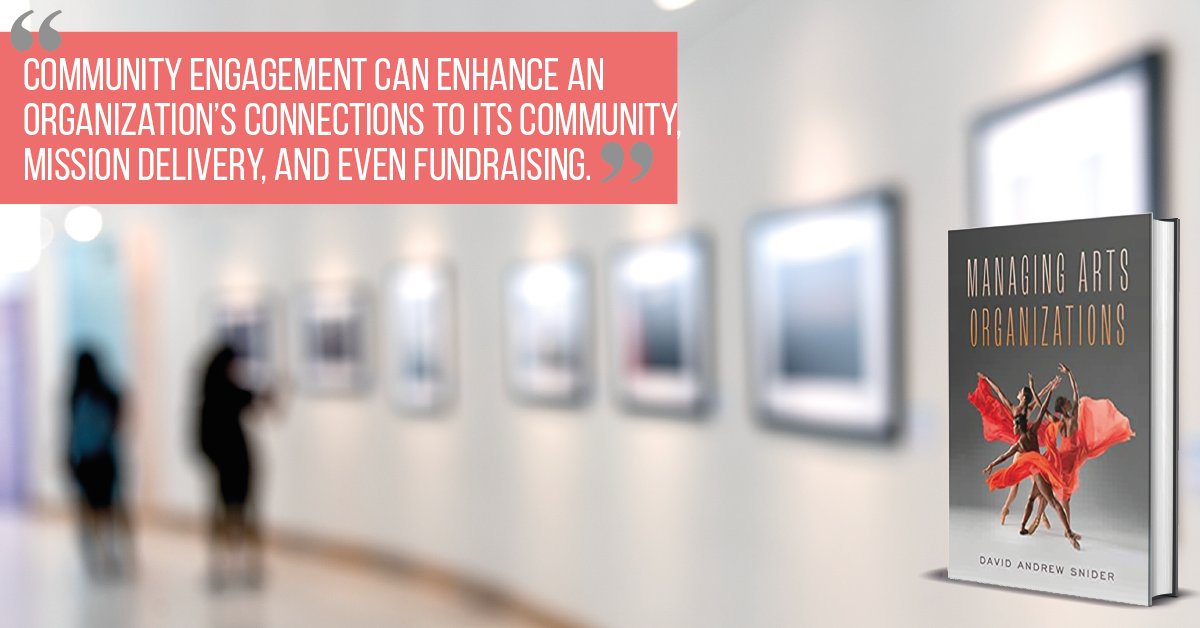 “Offers better-practice arts management principles to develop sustainable adaptive strategies for new &amp; challenging contexts.” ~ Jocelyn Clarke, senior dramaturg at Arena Stage. 
Managing Arts Organizations by David Andrew Snider 
amzn.to/325BM11