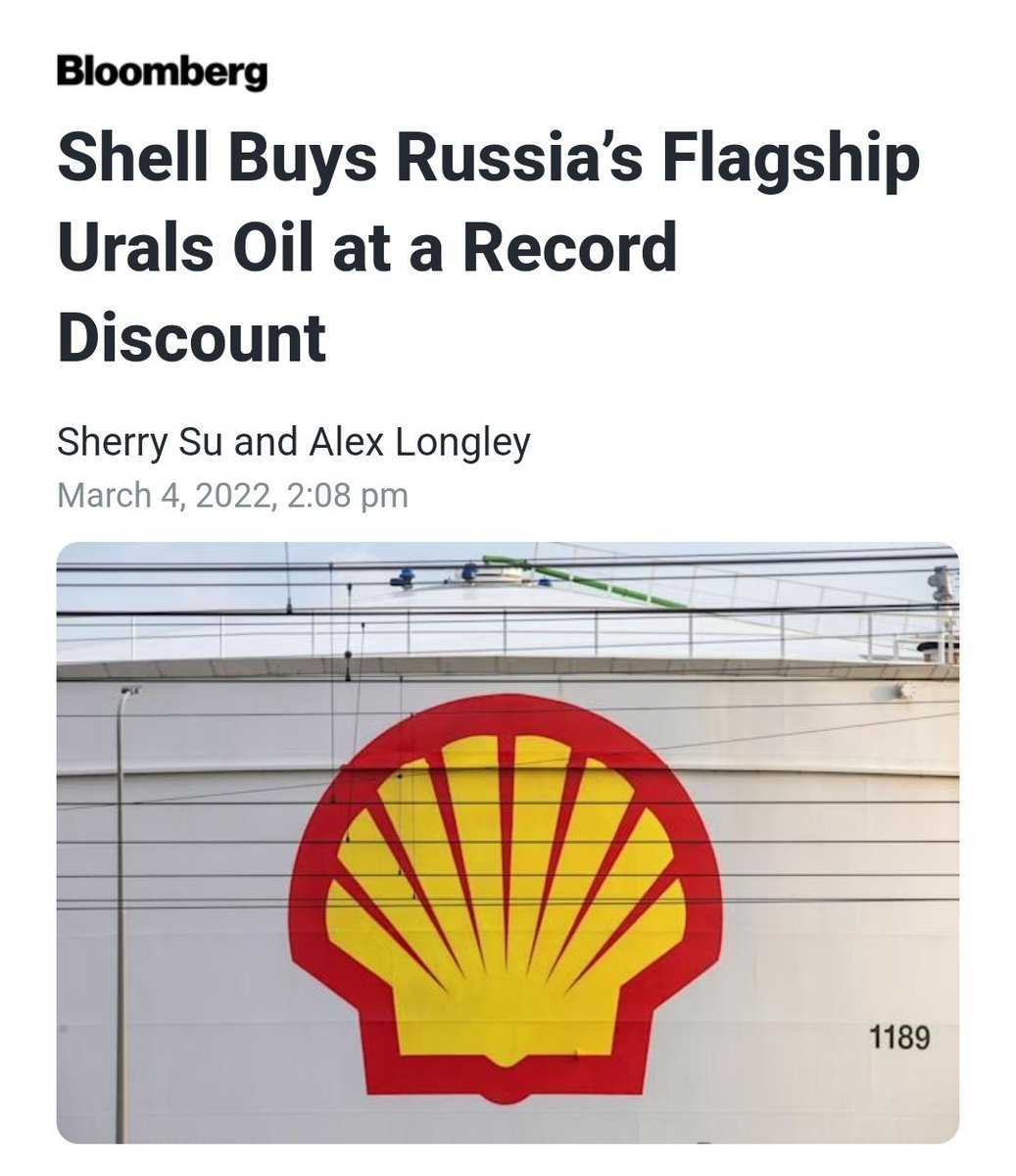 ResGloStocks's tweet photo. 🇬🇧Shell compra petroleo con un descuento del 75% a Rusia.

🇺🇸Goldman Sachs y JP Morgan compran deuda corporativa rusa.

🇺🇸BlackRock duplica su tenencia en Polymetal

🇦🇷ResGloStocks compra Sberbank a 1.25 cuartos de ganancia.

TODOS INMORALES https://t.co/xGxLbWAw82