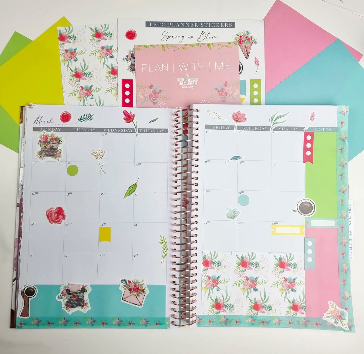 TPositiveTC's tweet photo. Our "Plan With Me" packs are designed to give you all of the tools you need to create beautiful themed planner pages https://t.co/6atrAukKcz The perfect way to wind down and give yourself some 'me time' after a busy week or day at school. #TPTCPlanWithMe #TPTCPlannerInspo https://t.co/d9wM0v79fT