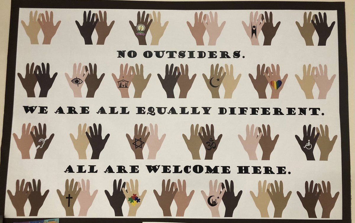 Our amazing, new ‘No Outsiders’ display designed and created by one of our wonderful teaching assistants. @moffat_andrew