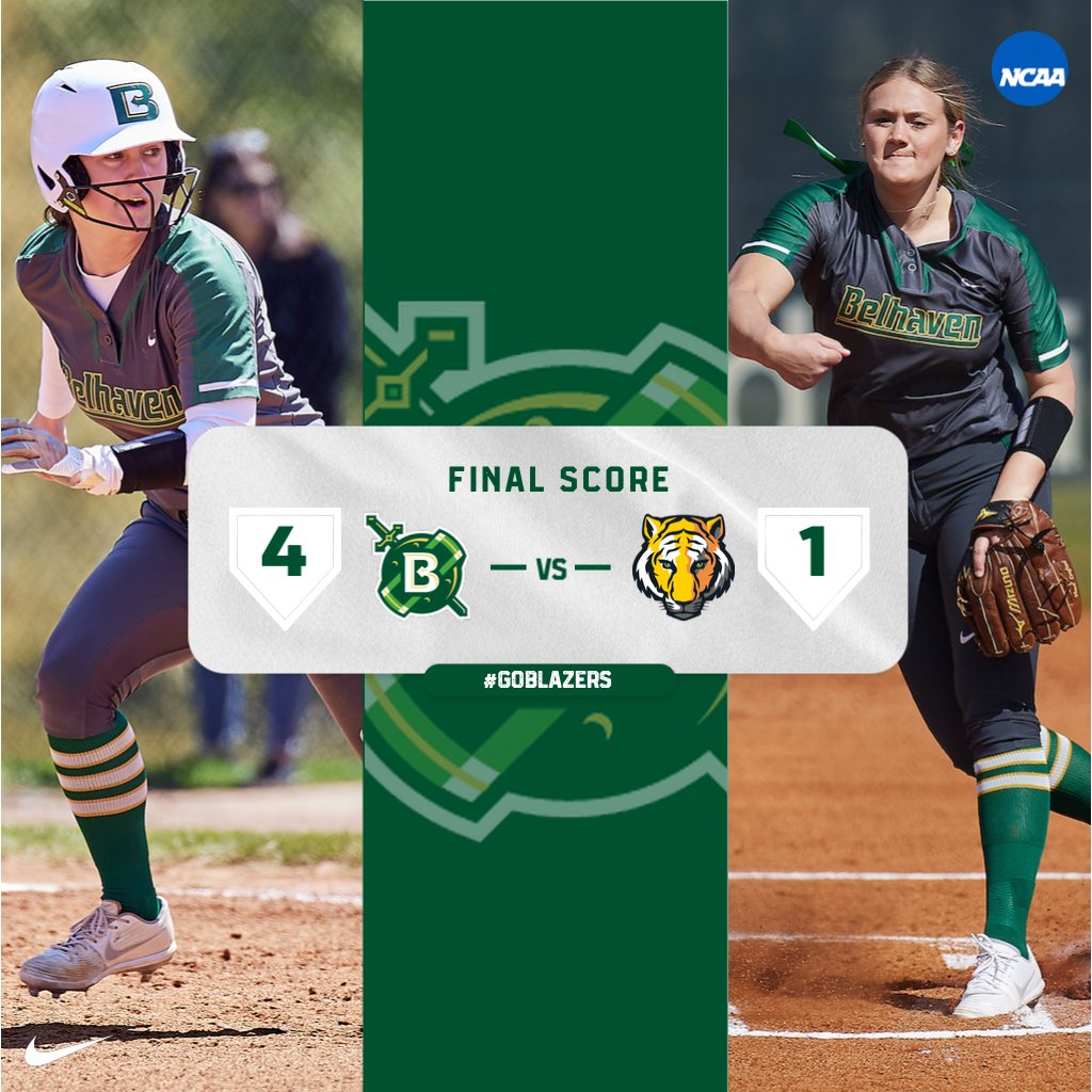 BelhavenBlazers's tweet photo. SB | FINAL | #18 BEL 4, #1 DPW 1

BLAZERS WIN

Belhaven opens up the NFCA D3 Leadoff Classic with a come from behind 4-1 win over #1 DePauw University

#GoBlazers https://t.co/AI97htvyqO