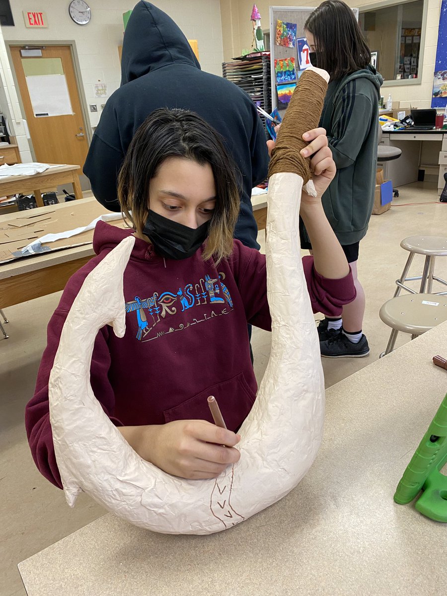 mssewall's tweet photo. Super proud of the JPCase Art Club for their long hours and hard work designing props for #moanajr @jpcasems @FlemRarSchools!! https://t.co/w8s76gbSXW