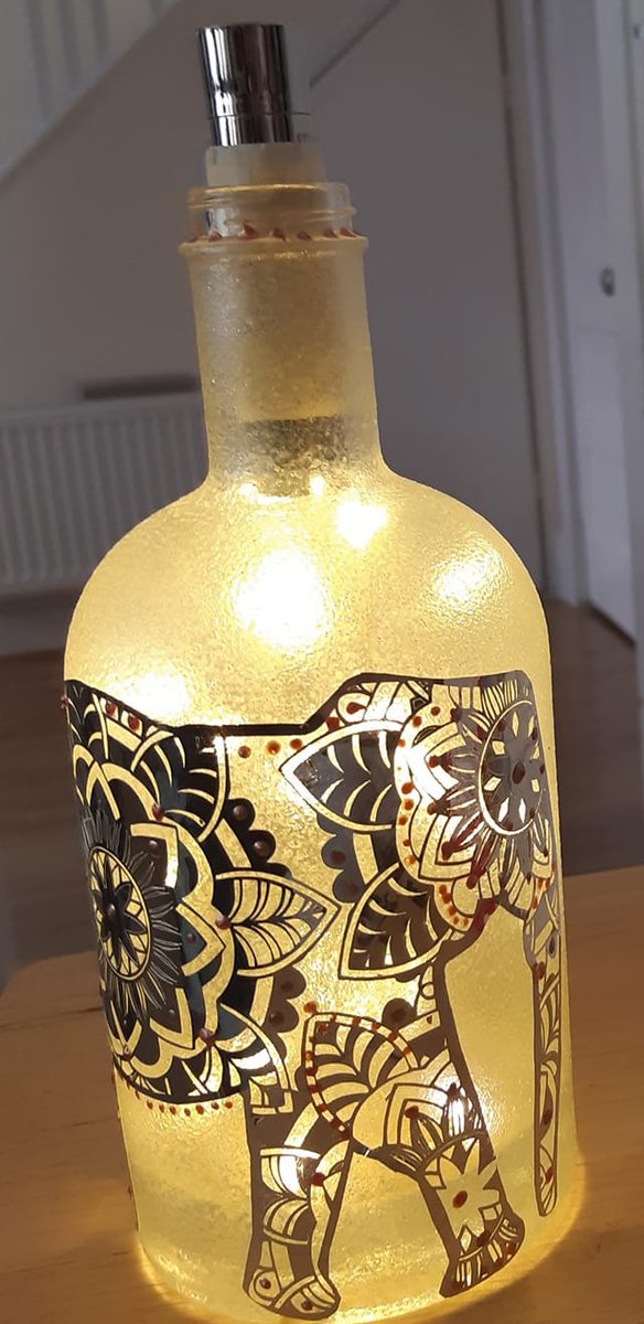 ScanNCutUK's tweet photo. Check out this bottle lamp Suzanne Shields has crafted with her #ScanNCut. What unique touches have you added to your home décor with your machine? 💡 https://t.co/coAi3xoD9h