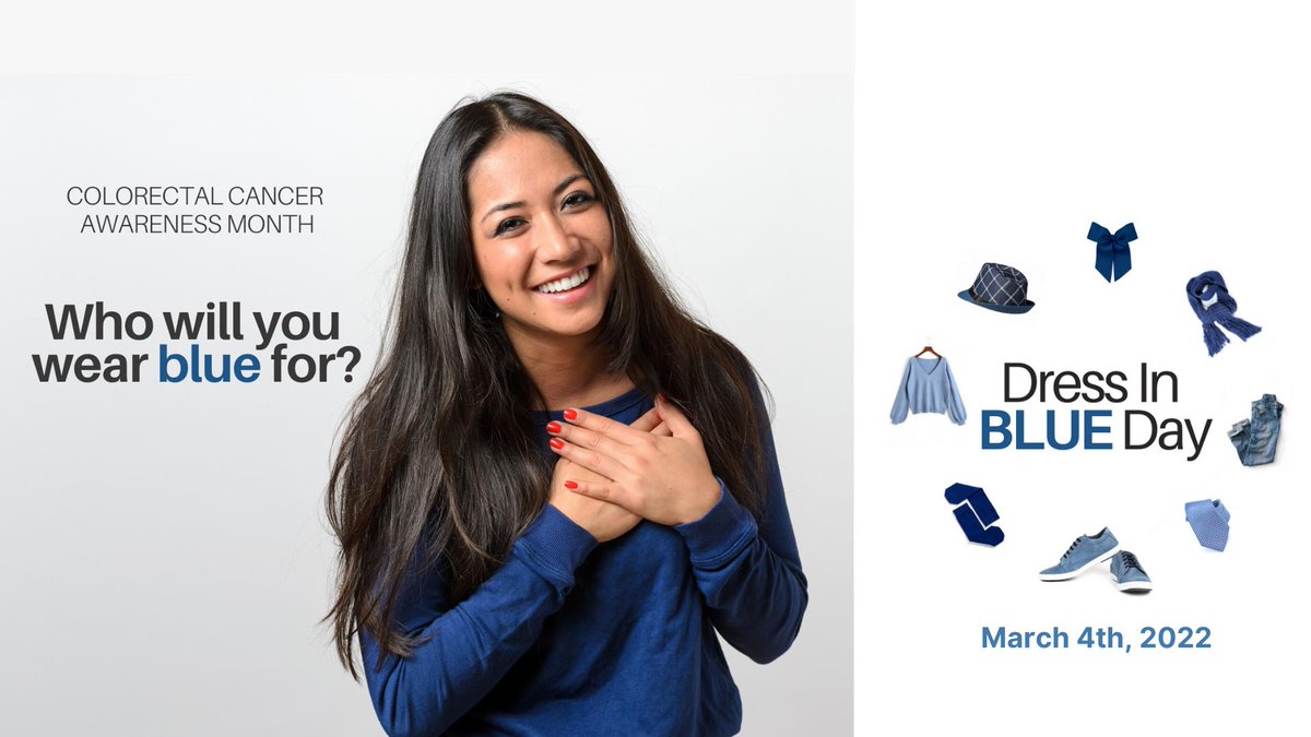 AustinGastro's tweet photo. Today is #DressInBlueDay! Wear ๐ต today to help bring awareness to #ColorectalCancer & honor those impacted by the disease. In 2021, an estimated 149,500 people will be diagnosed w/ this highly preventable disease. We go blue for them! https://t.co/mjG4Sx64CS #KeepAustinScreened https://t.co/tCOxCjt8qB