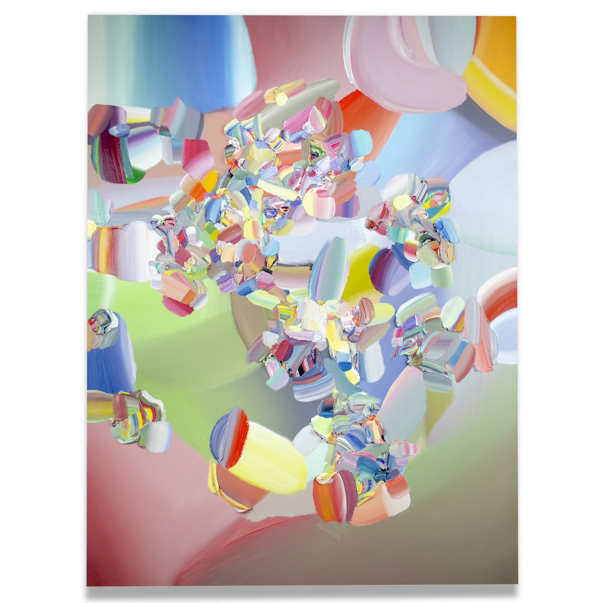 TreyEganArt's tweet photo. “Guide Me/Seek Thee” 48 x 36. By using large areas of gradient and soft brushing in the initial layers, the impasto texture of the final layers get pushed forward. Forcing a sensation of increased depth.⁣

“Signal/Rhythm/Solace” runs until April 2nd 2022, @crisworley https://t.co/q4ykJ3vPJz