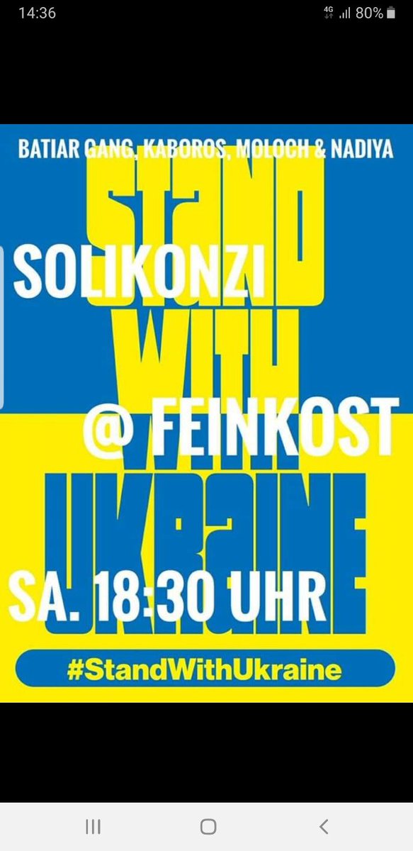 feinkostleipzig's tweet photo. Soli-Konzi! #StandWithUkraine️ Morgen! 18:30! Batiar Gang! Auf  dem Feinkost-Hof! Kein Eintritt, Hut geht rum und Bar ist soli! Kommt rum, bringt Freunde mit, tolle Mucke! #klezmer #punkfolk https://t.co/zNpksU5RYs