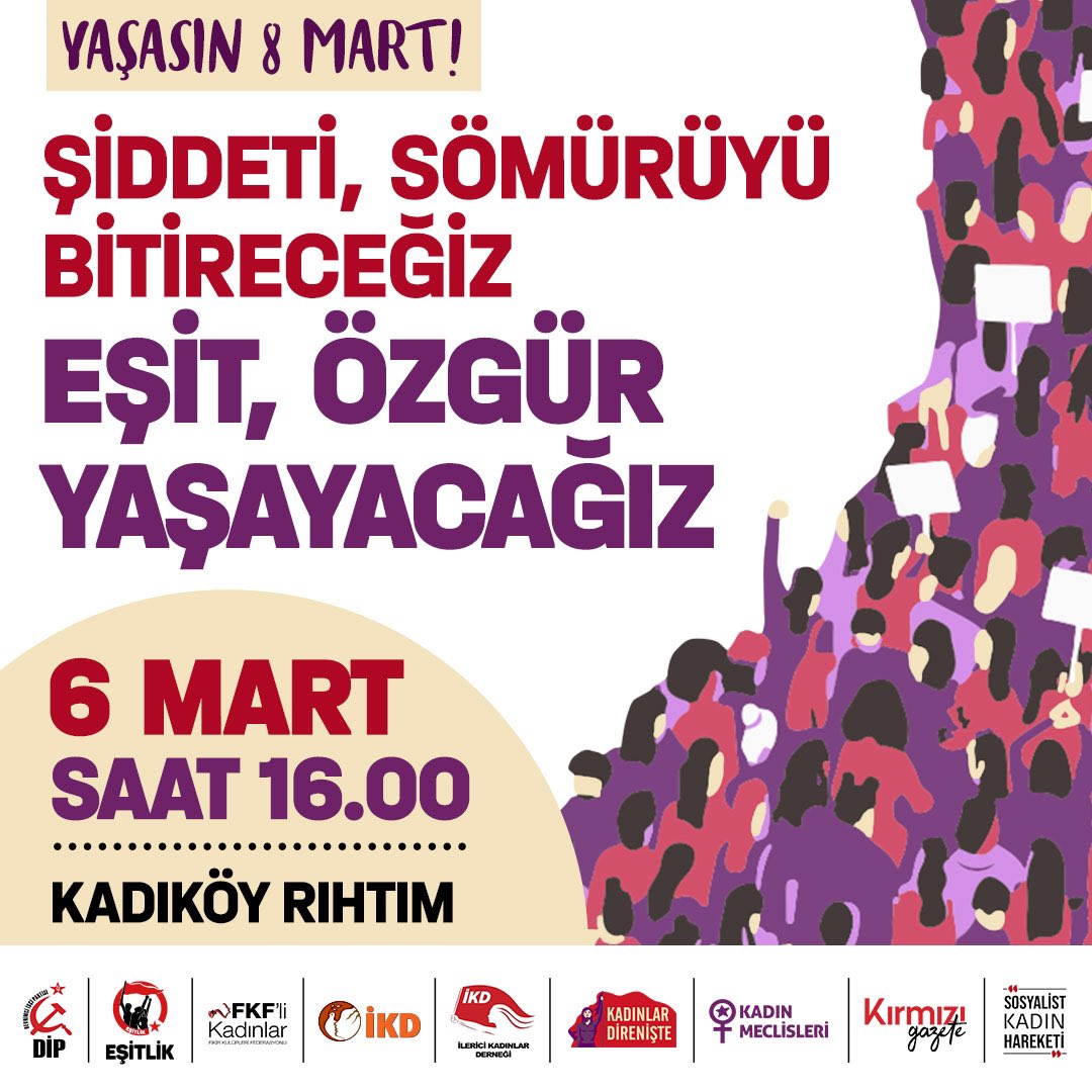 kcdplatformu's tweet photo. Dünya Kadınlar Günü için sen de #6Mart16da Kadıköy’e gel✊🏼

@dip_org_tr @Esitlikcikadin @fkflikadinlar @ilericikadinlar @ikd_sosyalmedya @OzgurKadinDay @KirmiziGazete @skadinhareketi https://t.co/IZD9gvZvFv