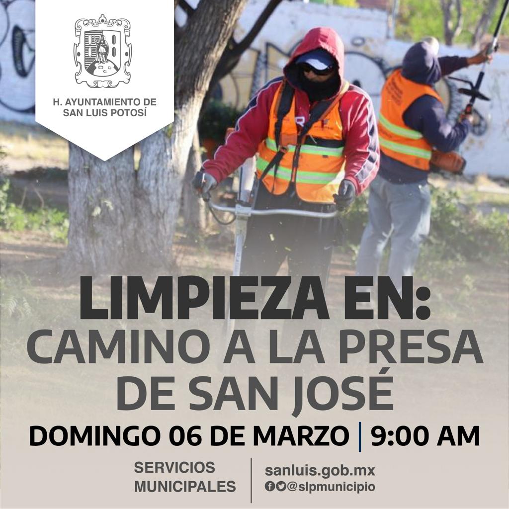 👉 Este domingo vamos a intervenir en Camino a la Presa de San José. 🧹
🗓️ 6 de marzo.
⏰ 9:00 horas.

¡Te esperamos! 🤝
¡Y recuerda , no olvides tu cubrebocas, sigámonos cuidándonos! 😷