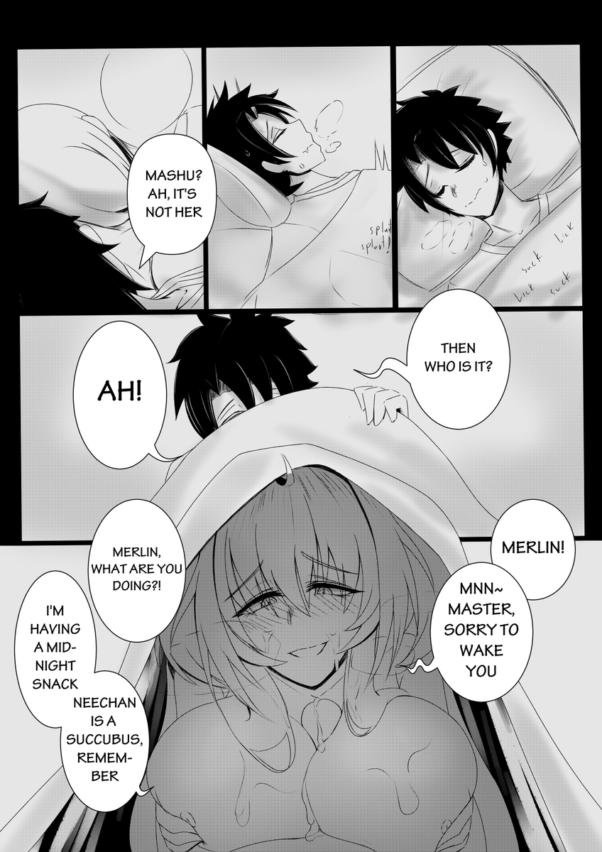 infinity_king's tweet photo. the first two pages of a merlin X gudao doujin I was commissioned!
#FateGO 
#FateGrandOrder https://t.co/gL7364CtLg