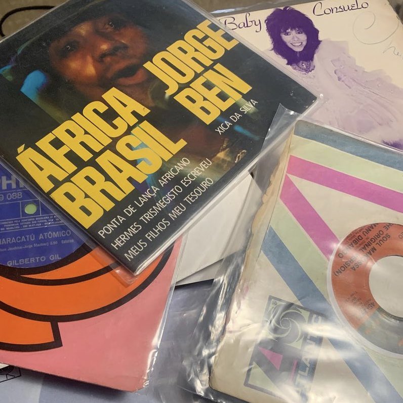 Some vinyl selections courtesy of Bruce Phillips for Brazilian Wax tonight at <a href="/butecoatl/">Buteco</a> Grant Park. 🎶 🇧🇷