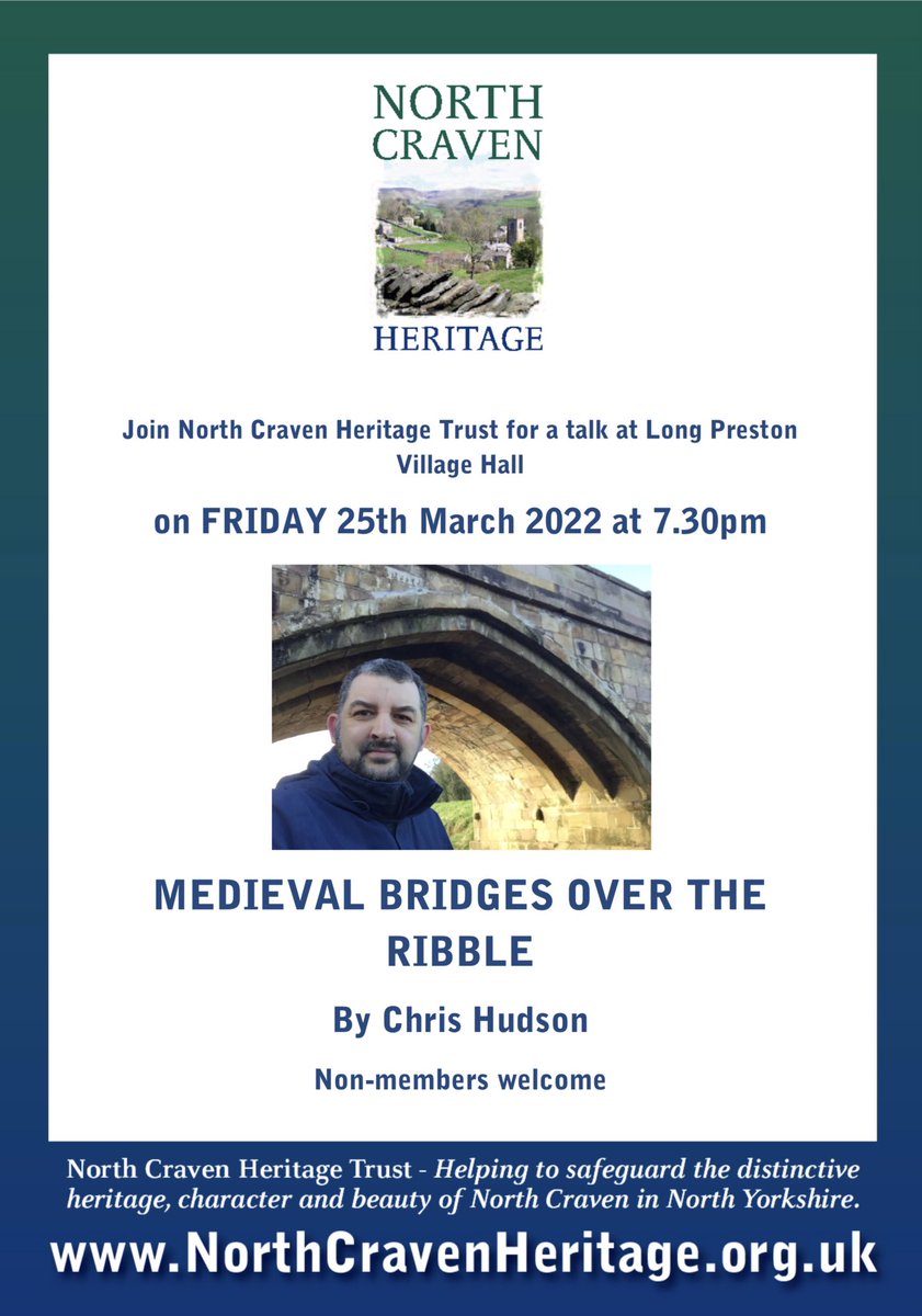 CravenTrust's tweet photo. We are back in a hall! Join us at Long Preston Village Hall on 25th March at 7.30pm. https://t.co/rV6yMmyShF