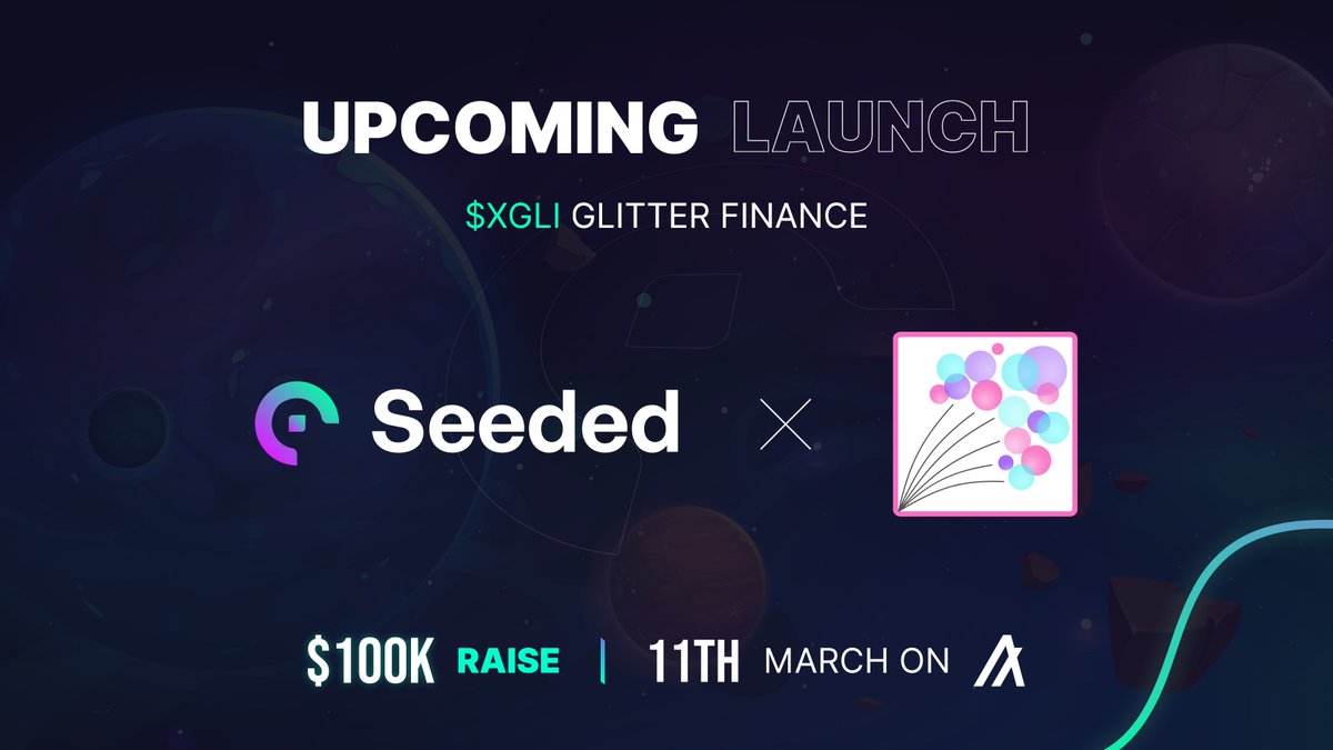 seedednetwork's tweet photo. .@GlitterFinance will be launching via @seedednetwork on the 11th of March, 2022. @GlitterFinance is a DeFi multi-chain fragmentation Bridger with exciting potentials. 

🗞 More info on participating and launch will be shared in the coming days https://t.co/XMhEjGvlyd