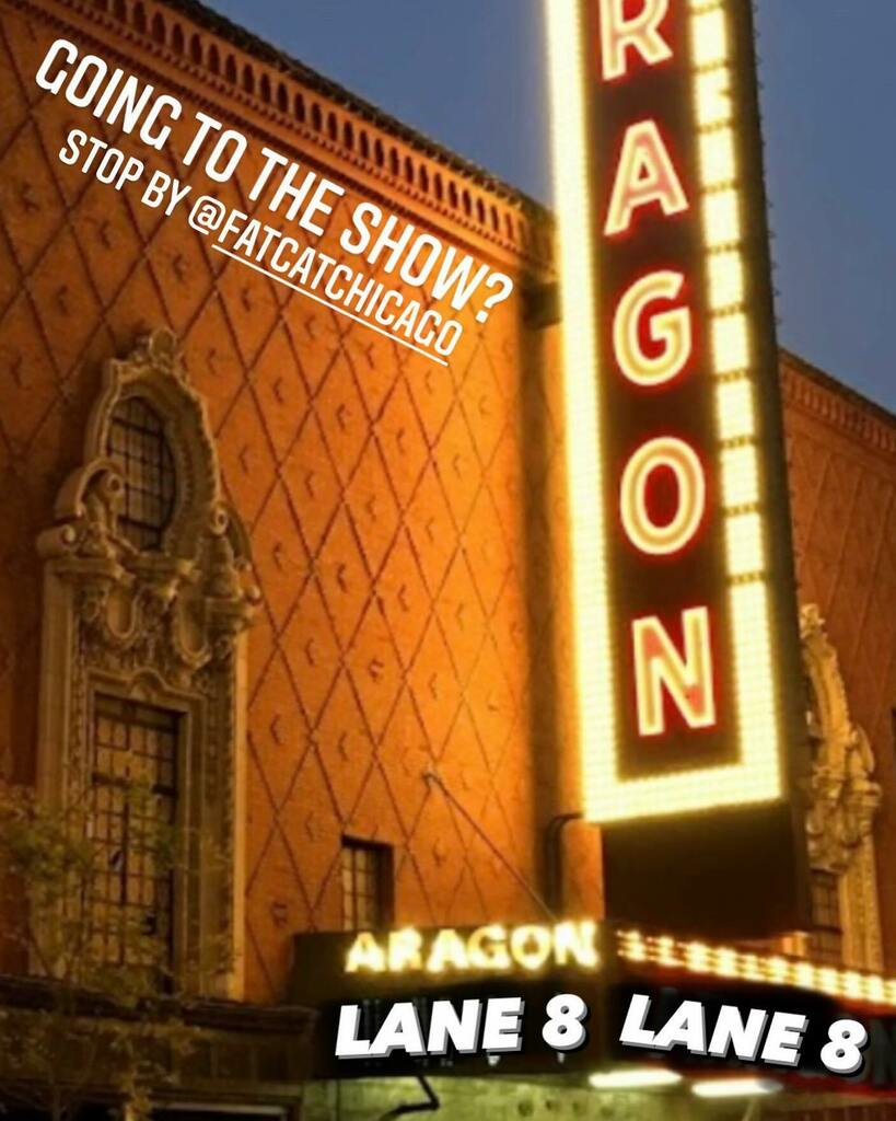 Going to the @lane8music concert tonight? Stop by @fatcatchicago b4 or after. It’s the place to be #drinklocal 🍸1blk fr @aragonballroom 🎤 🎵 🎤 #aragonballroom #music #concert #beer #drinklocal #localbusiness #chicagothings #chimusic #livemusic
