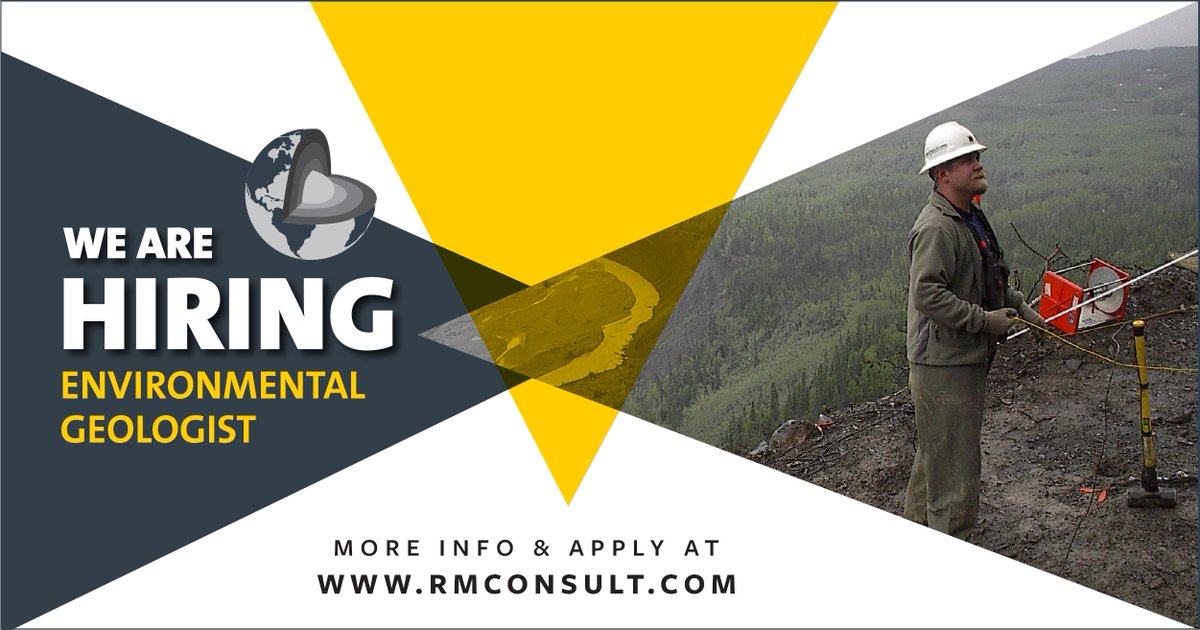 RMConsultInc's tweet photo. Join #teamR&amp;M! We are looking for an #Environmental #Geologist to support contaminated site and geotechnical investigation work. Requires Bachelor’s degree plus three years of experience. Be part of our fun group of professionals! Apply at: https://t.co/XzyRLs0rVK https://t.co/wVjChhMaoP