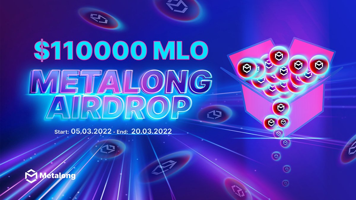 Metalong Labs (@metalongio) on Twitter photo We are happy to announce our new Airdrop event!
Get a chance to win your share of $MLO Tokens and be one of the first to join the #Metalong world!
Join here: giv.gg/metalongairdrop
-
#Airdrop #Metaverse #Blockchain We are happy to announce our new Airdrop event!
Get a chance to win your share of $MLO Tokens and be one of the first to join the #Metalong world!
Join here: giv.gg/metalongairdrop
-
#Airdrop #Metaverse #Blockchain