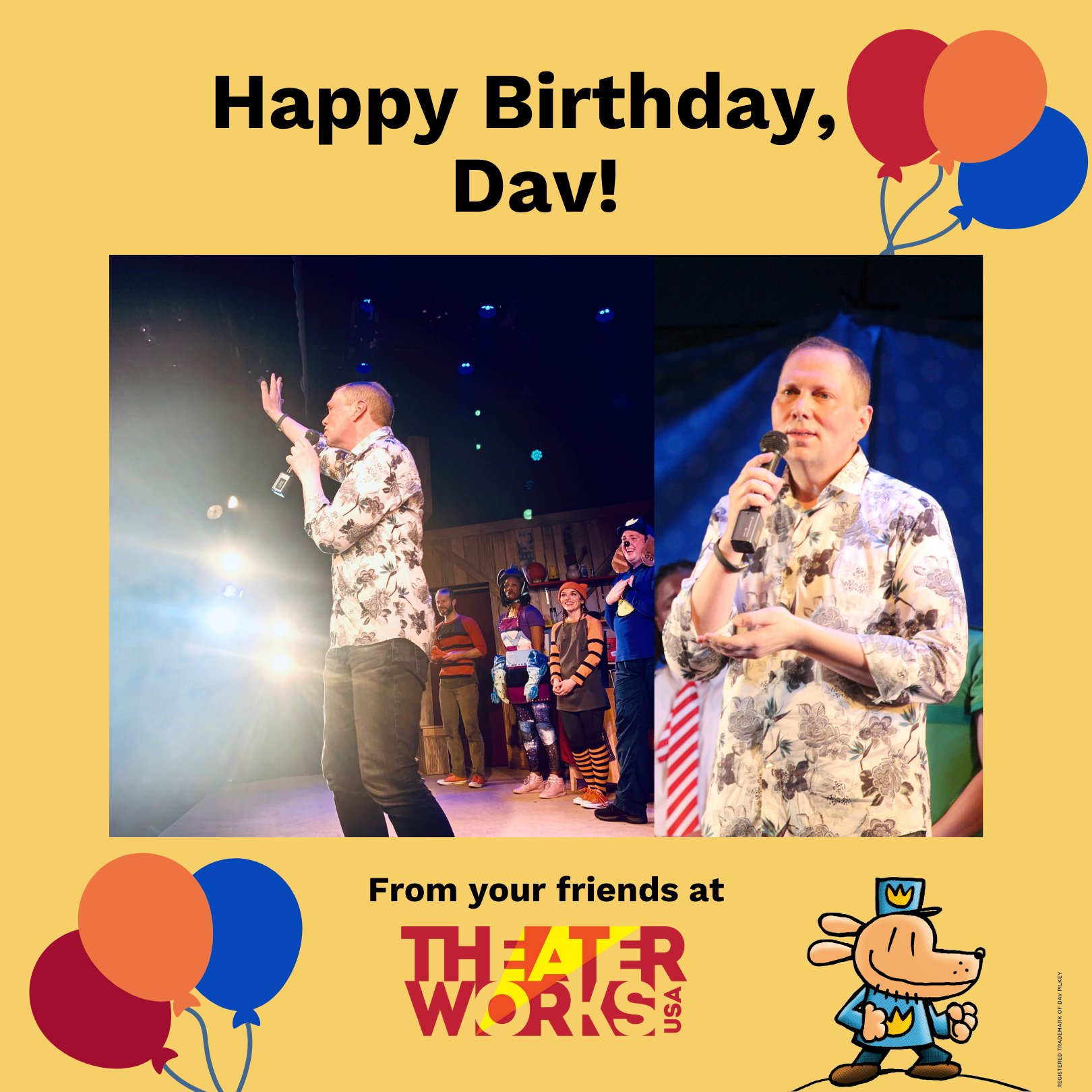 Happy birthday to Dog Man creator, Dav Pilkey!! 