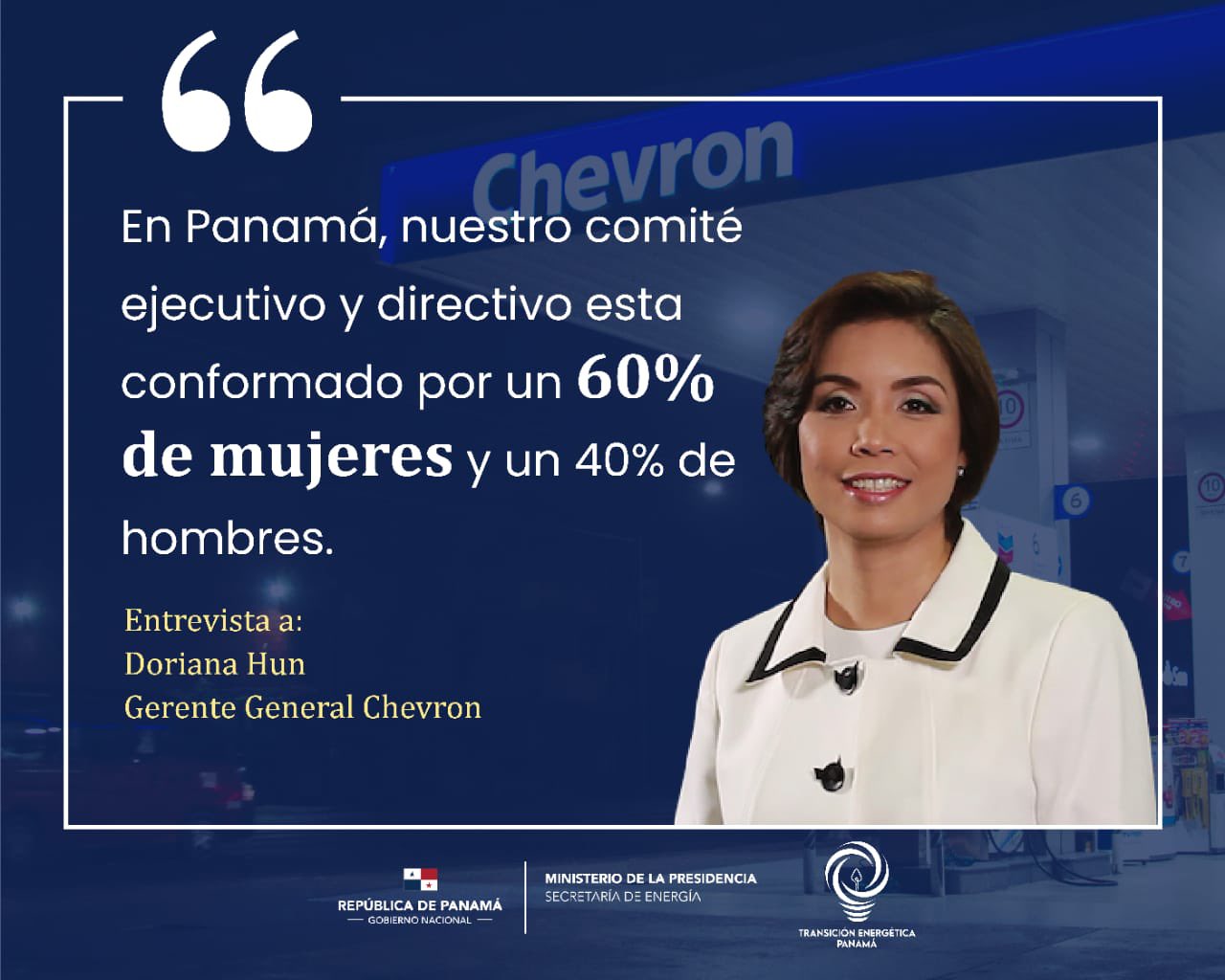 sal Continente Margaret Mitchell Rosilena Lindo on Twitter: "El Liderazgo de las Mujeres en el sector  energético de Panamá es clave para la salud empresarial. @dorianahun  gerente de Chevron es parte de quienes estan ampliando caminos