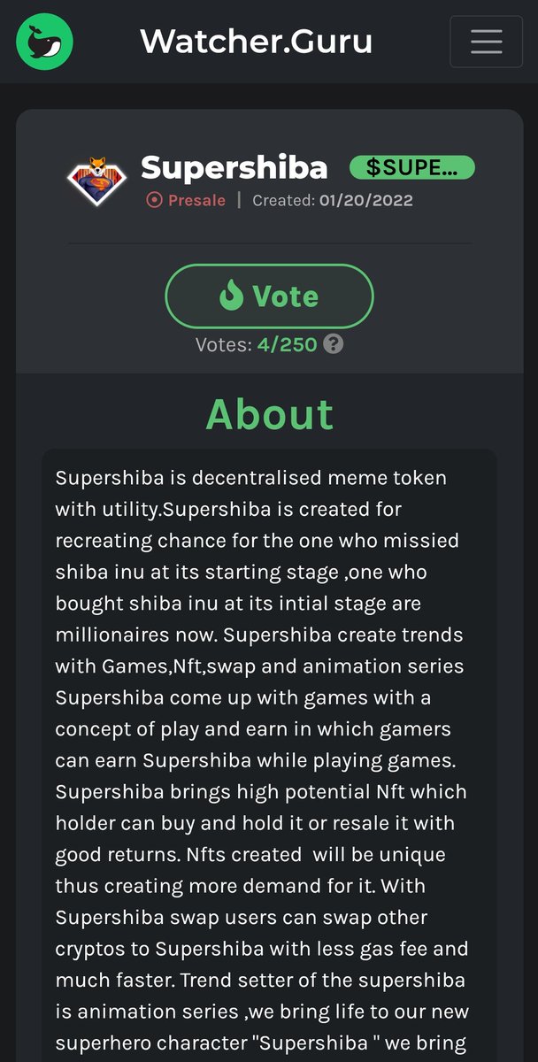 ❗Vote❗
Lets fill this
watcher.guru/coin/supershiba