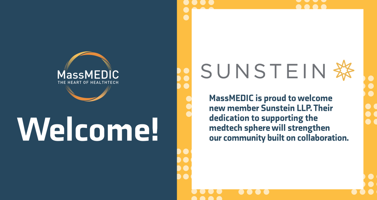 MassMEDICouncil's tweet photo. MassMEDIC is proud to welcome new member, @SunsteinLaw. Sunstein LLP is a an Intellectual Property firm with expertise in litigation, patent and trademark prosecution, intellectual property portfolio development and business transactions.
#newmember #massmedic #medtech #sunstein https://t.co/EGwspZrZhp