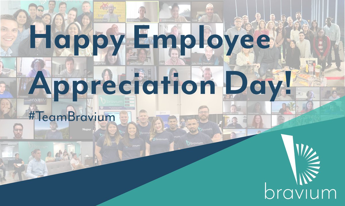 Happy Employee Appreciation Day! We’re taking today to thank all of our wonderful employees who tirelessly work to exemplify our core values and deliver world-class IT solutions for our clients. 

#EmployeeAppreciationDay #ThankYou #TeamBravium