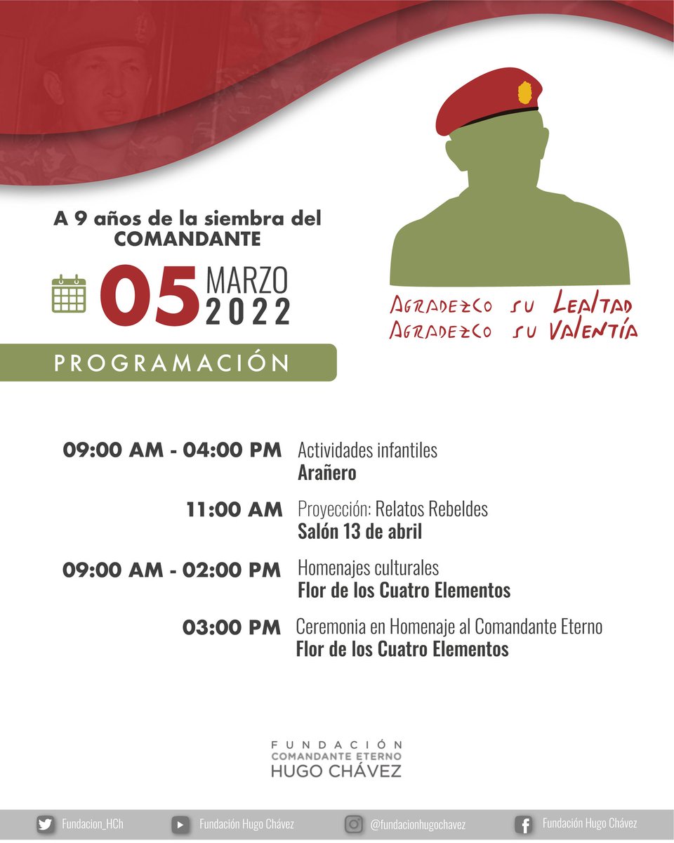 Mañana 5 de marzo nos vemos en el Cuartel de la Montaña.