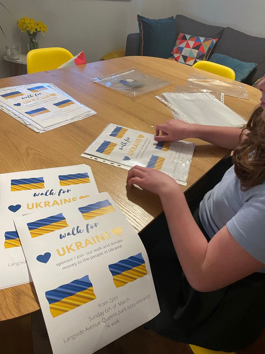 LangsidePTC's tweet photo. WALK FOR UKRAINE ❤️
Some of our @LangsidePri P5s are hosting a 5k demo walk in Queens Park on Sunday. All donations and walkers welcome
Starts 2pm: Queens Park, Langside Ave (Ivory Hotel entrance) 
 @Glasgow_Times @Glasgow_Live
https://t.co/J0b3IUrbab https://t.co/I6dhizLEka