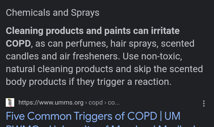 Obviously u've been lying about ur man having COPD,P2 tells you right there that burning candles will trigger a reaction,so it's obvious you've been lying about your man, and lying about him being Cherokee, if he is then why isn't he getting his medical for free? <a href="/mamatazzy13/">🌹TheresaZee🌹</a>