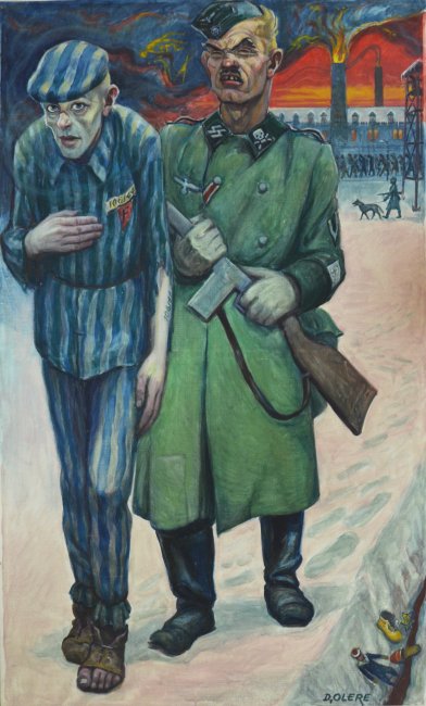 AuschwitzMuseum's tweet photo. 4 March 1943 | 1,000 Jews arrived at #Auschwitz from #Drancy. SS doctors sent 881 people to gas chambers. 19 women &amp; 100 men were registered. All men were sent to Sonderkommando. Among them was David Olère. After the war he showed his traumatic experience in drawings &amp; paintings. https://t.co/jg1Xe7Aob4