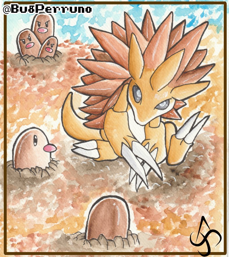 BugPerruno's tweet photo. 🔹Día 4: Tierra/Roca - Diglet, Dugtrio y Sandslash

Me gusta mucho Sandslash.
[Don't Repost]

#sandslash #diglet #Dugtrio #pokemon #pokemonfanart #fanart #watercolor #サンドパン #Sandpan https://t.co/dNNTXPjg5C