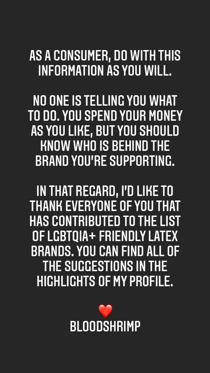 Part 3/3

I’d like to just leave reminder behind. Going after profiles that have purchased FR items is silly. Many of us that have purchased FR items did so without knowing any of this info. FR objectively makes some of the best catsuits in the market for the high end tier. 1/2
